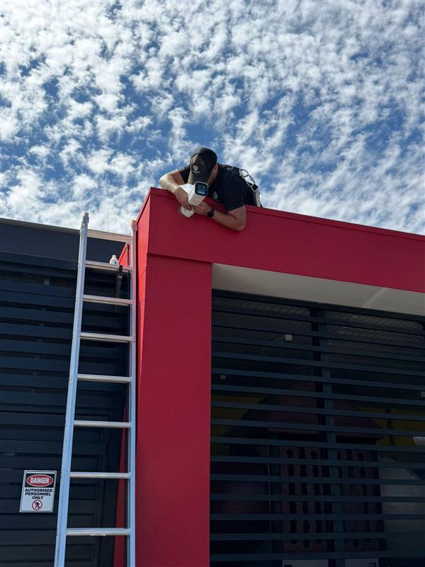 Rooftop CCTV camera installation commercial building