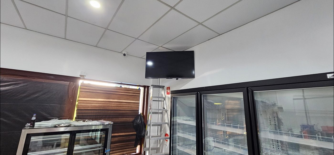 Commercial display and camera system installation