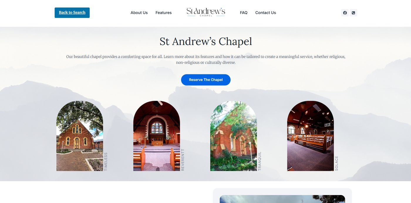 St Andrews Chapel website designed by Dubbo IT and Security