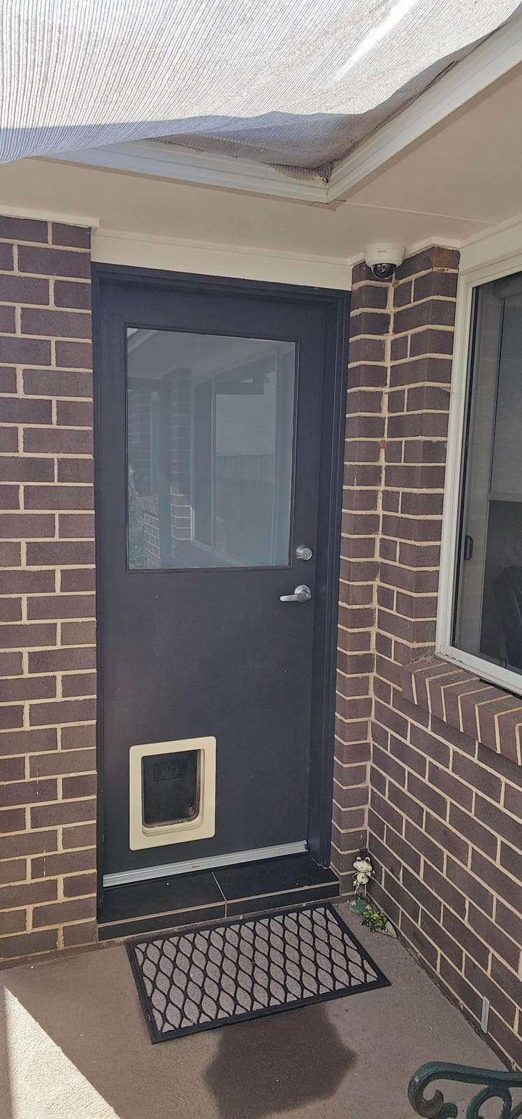 Residential turret CCTV camera installed at an entry point
